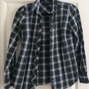 Size 4 J Crew button down plaid